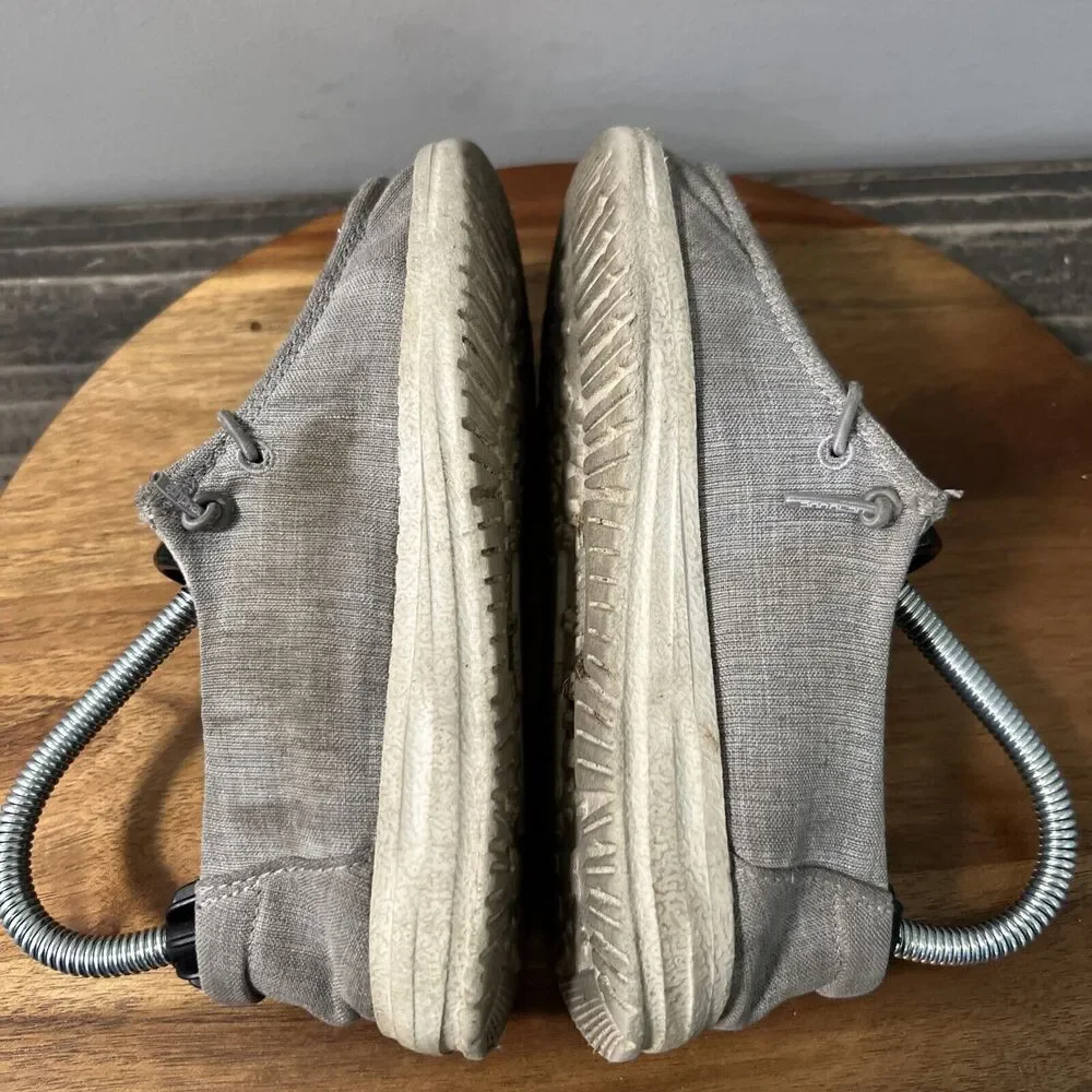 Hey Dude Linen Gray Wendy Youth Size K11 Slip On Sneaker Shoes